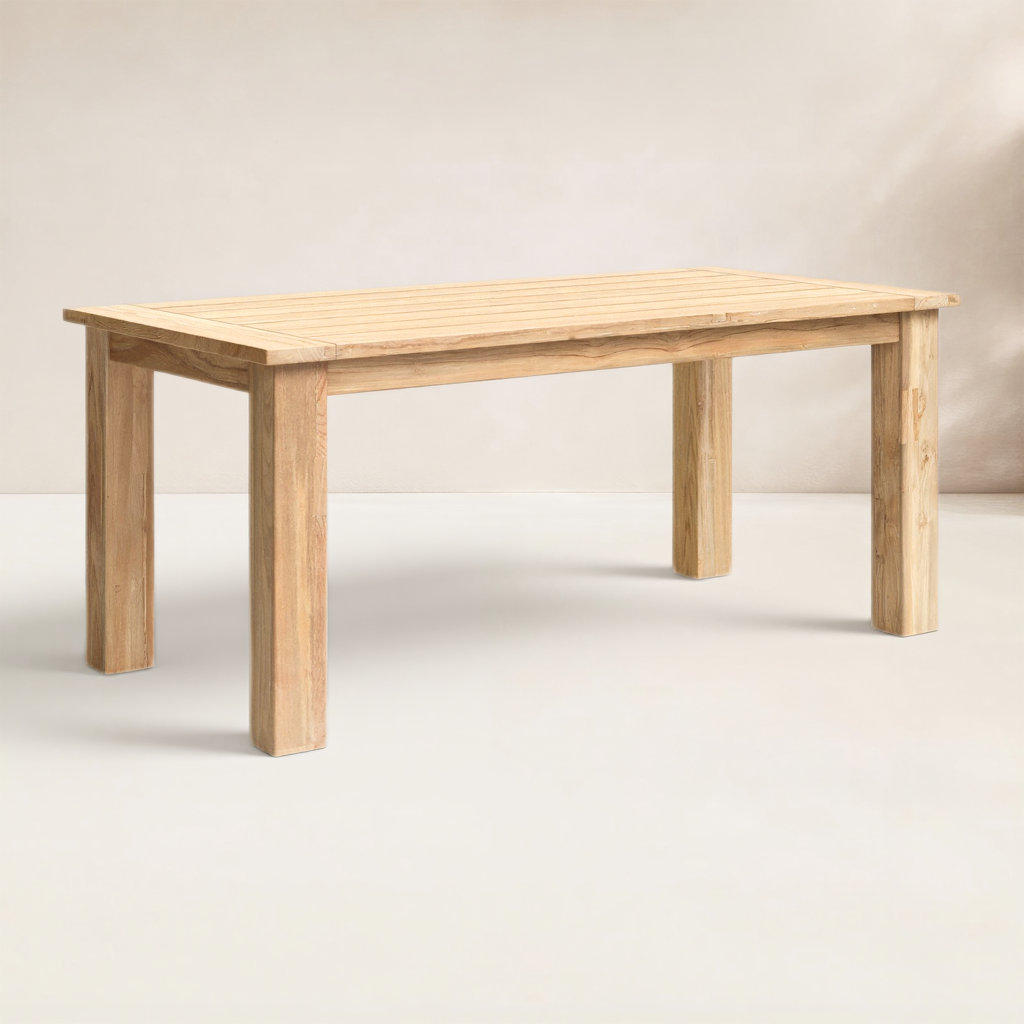 Bedwell Teak Patio Dining Table, 35.4" W x 70.9" L x 30.3" H