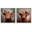 Highland Cow Field Flower Crown, ensemble de 2 giclées par Irena Orlov-1462011044-1462011042
