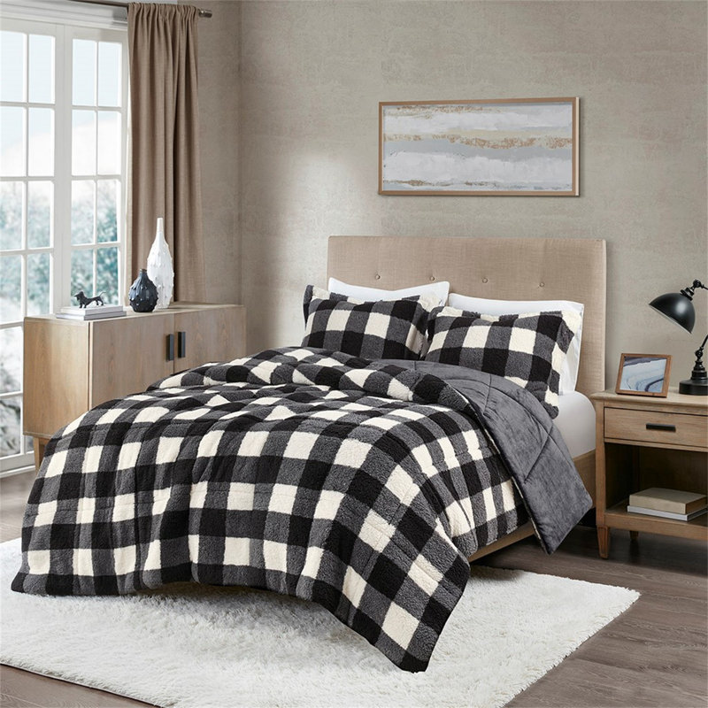 Ensemble d'édredon en duvet synthétique Sherpa