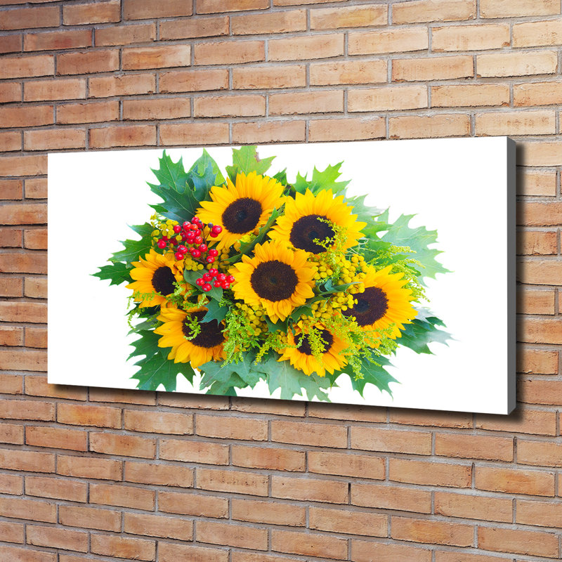 Bouquet Of Sunflowers - Wrapped Canvas Print