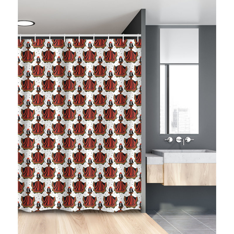 Shower Curtain with Hooks Included, 78" H x 54" W