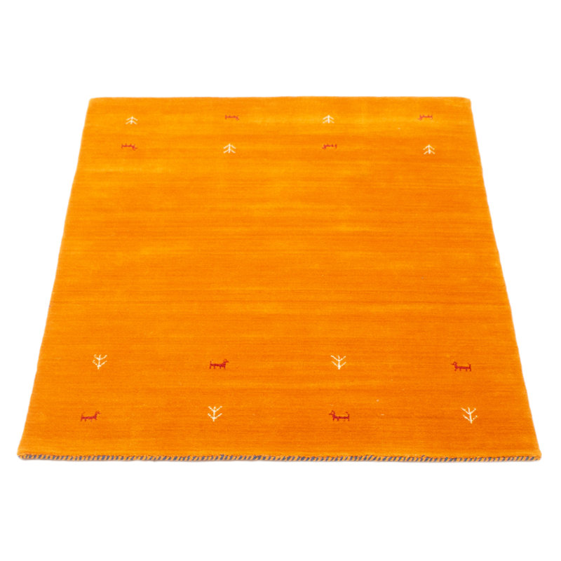 Tapis orange brûlé Kashkuli Gabbeh 4 pi 0 po x 5 pi 8 po