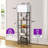 Bugarin 59" Bookcases with LED Light and Remote Control, 3 Color Temperature Column Floor Lamp