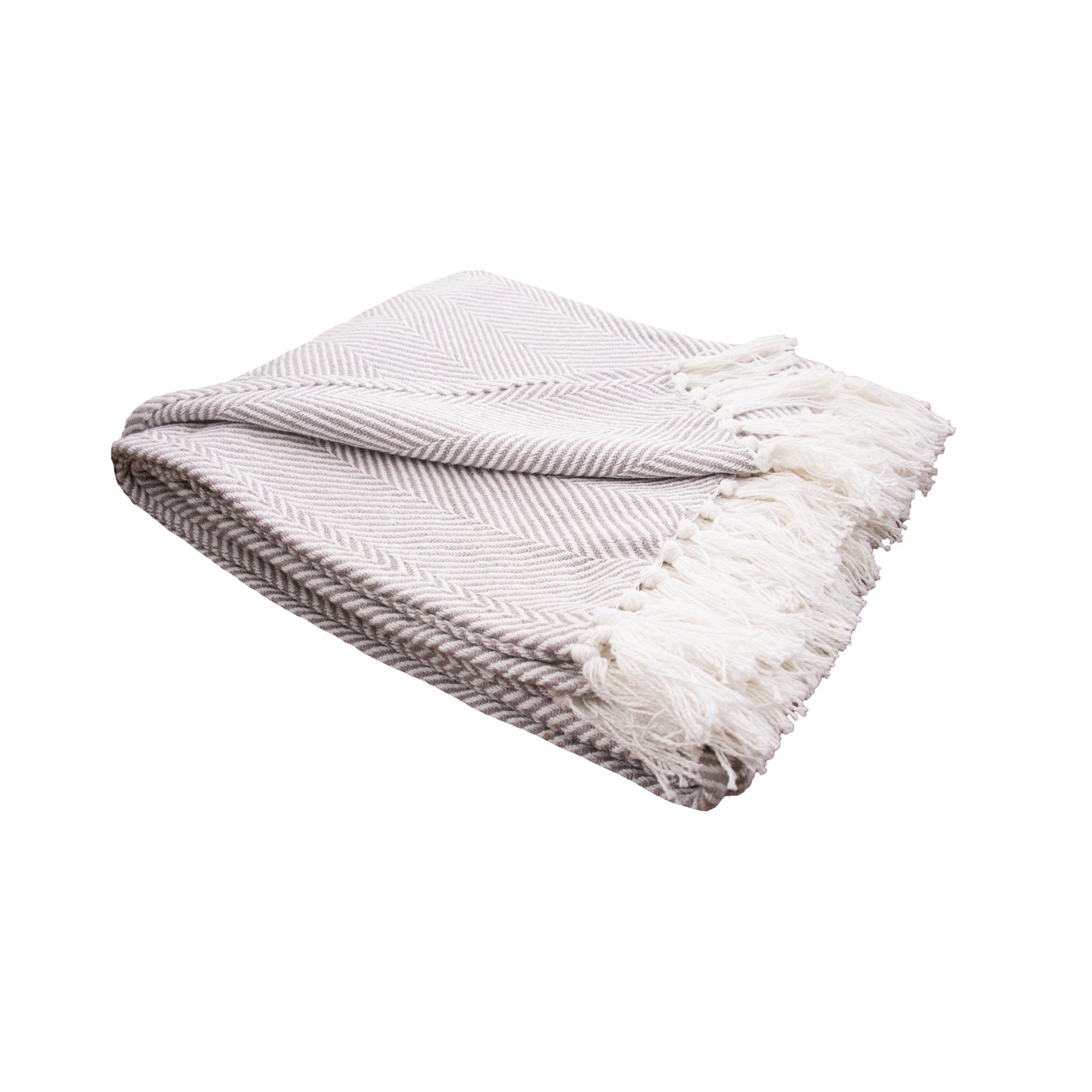 Lilith Fredericktown Cotton Throw, Cement
