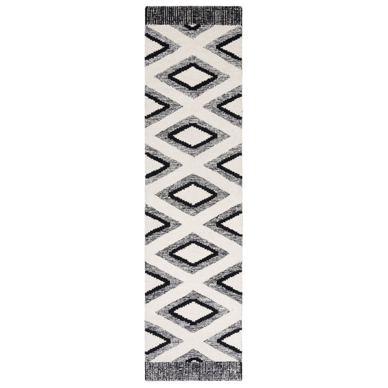 Abbie-Mai Hand Tufted Wool Southwestern Rug, Runner 2'3" x 7'