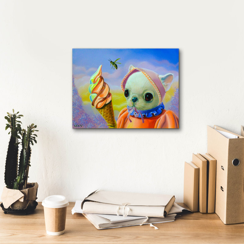 «Ice Cream» par Valery Vecu Quitard, H 12 po x l 16 po x P 0,75 po
