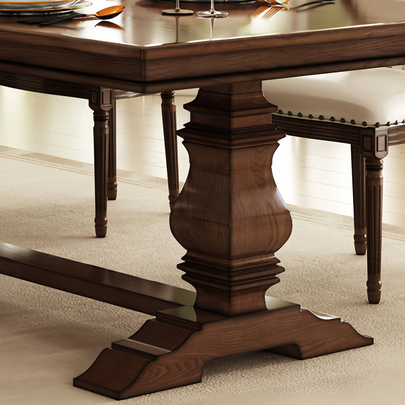 Retro - inspired Dining Table and Chairs, 29.50"H x 78.70"L x 31.40"W