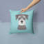 Coussin décoratif intérieur/extérieur schnauzer damier-14981629