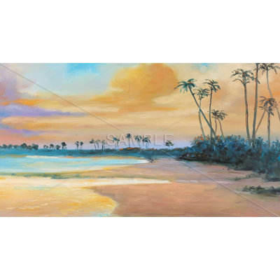 Sunset by the Sea - Blue Waves Gaming Mat for Home Decor