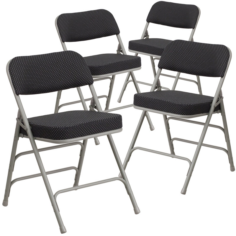 Chaise pliante Hurshid, Noir