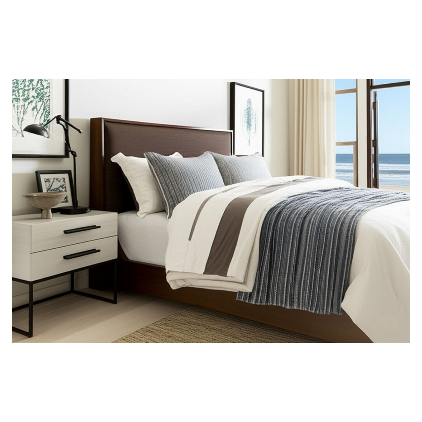 Baxley 2 - Drawer Nightstand, Ivory