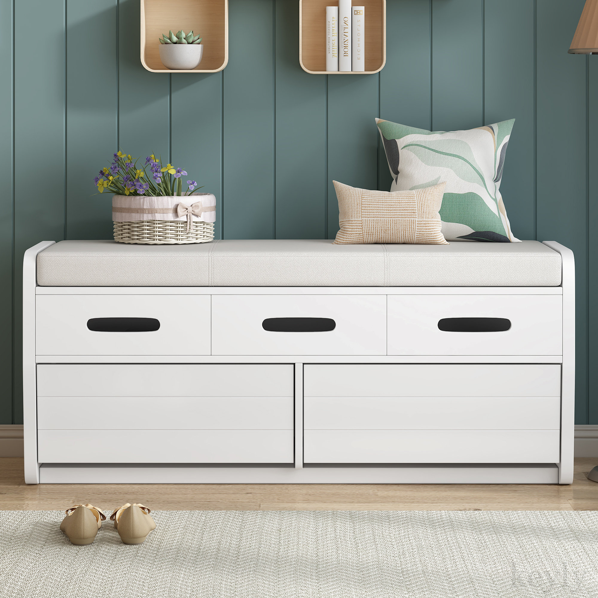 Lark Manor™ Entry Storage Bench with 2 Drawers - Wayfair Canada