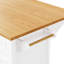 Îlot de cuisine sur roulettes de 52 po. Blanc, texture, étagère à épices, serviette 2 portes, 5 tiroirs, tablette ajustable pour bord de mer de luxe moderne avec chariot de rangement luxueux-451331733
