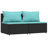 Avarca 24.8'' Wide Square Patio Sofa with Cushions-1316353596-1316353587