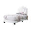 Lit simple Roxy, laine gris anthracite, éclairage DEL, tête de lit rembourrée-117559787