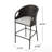 Outdoor PE Rattan Barstools With Waterproof Cushions, Set Of 2