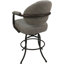 Tabouret de comptoir pivotant rembourré avec structure en métal Pompton-1523330103-1523330096