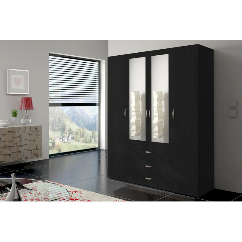 Syrius Armoire, Black, 83" H x 71" W x 23" D