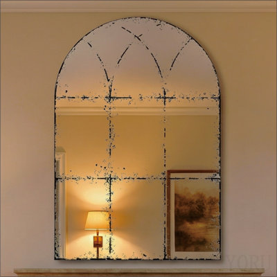 Semicircular Wall-Mounted Mirror Versatile Home Decor Ideal For Bedrooms, Living Rooms, Dining Rooms, Fireplaces, Foyers, And More