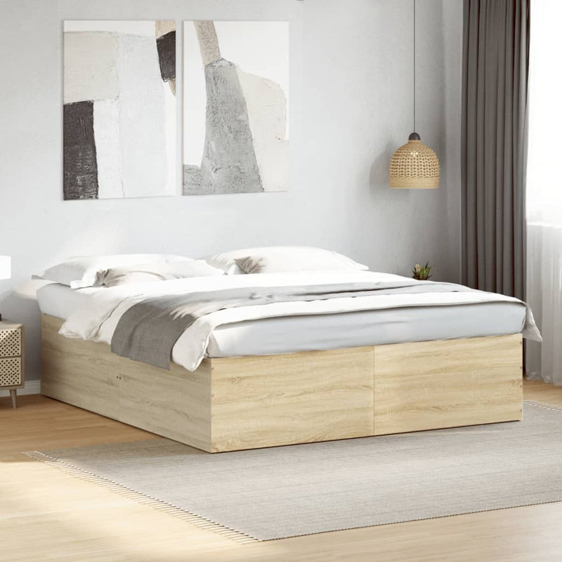 Pautauros Bed Frame, Small Single (75 x 190 cm), Sonoma Oak