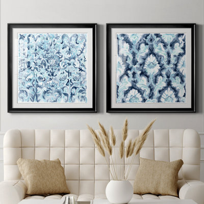 " Azure Mosaic Tile III " 2 - Pieces