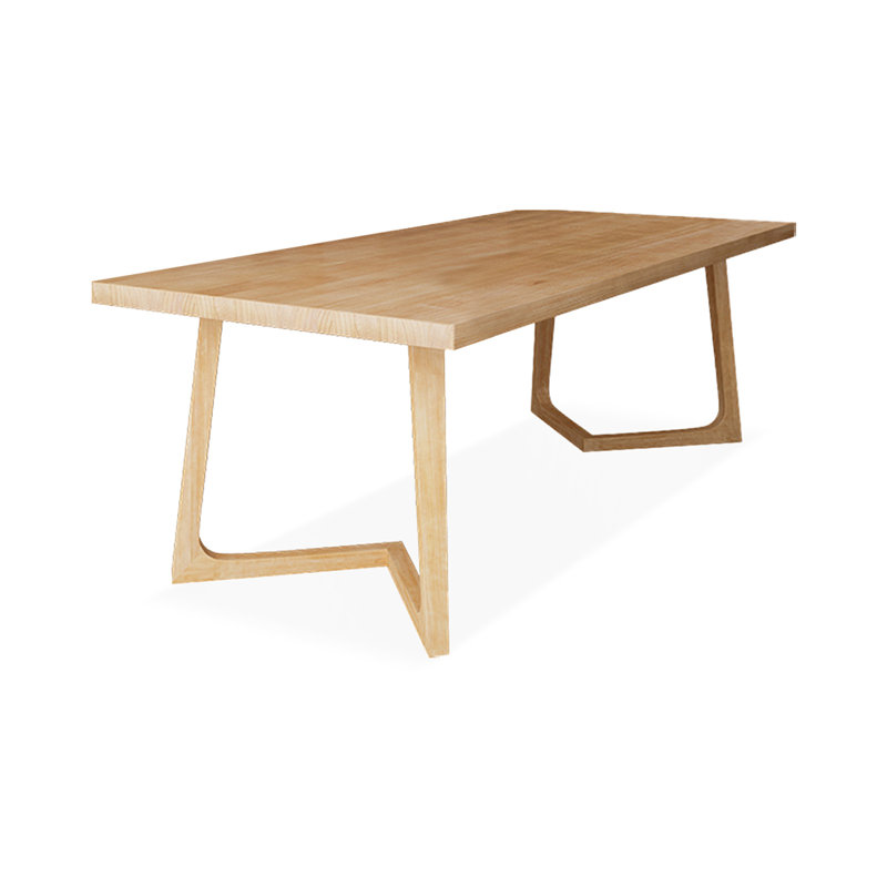Bureau rectangulaire en bois massif Burlywood, H 29,53 po x l 70,87 po x P 31,5 po