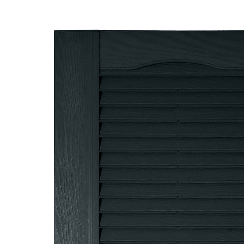 Volet à persiennes sur mesure avec dessus cathédrale, 16.25", 72", Bleu lunaire
