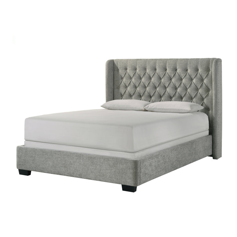 Tête de lit tapissier 1pc, gris, Grand