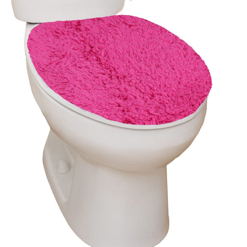 Anyla Waterford Toilet Seat Lid Cover 18"x18", Hot Pink