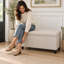 Banc de rangement avec repose-pieds 33 pouces-646019905