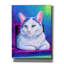 Art mural sur toile Winston Porter «Rainbow White Cat» par Rebecca Wang, 12 po x 16 po