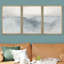 «Minimal Landscape IDEA4WALL», reproduction d'art sur toile encadrée, peinture à l'aquarelle gris pastel, coup de pinceau, paysage, formes abstraites, illustrations, décorations relaxantes / calmes zen pour le salon, la chambre à coucher, le bureau,-91258336-91258339