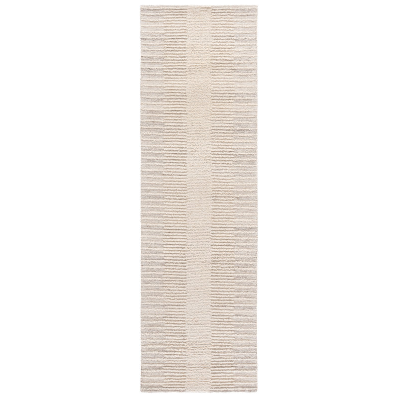 Abstract Hand Tufted Wool, Cotton Solid Color Indoor Rug, Runner 2'3" x 8'