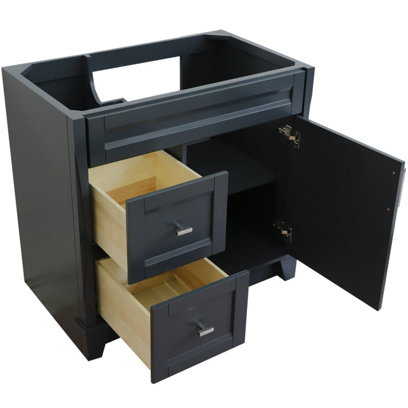Base de meuble-lavabo simple 36 po seulement, Gris foncé