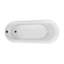 Baignoire de trempage autoportante 61 "avec drain et plateau en bambou 61" Streamline-75227082