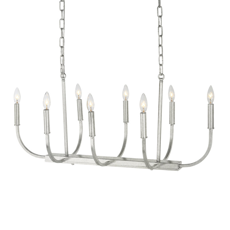 Rhone 8 - Light Candle Style Chandelier, Oyster White