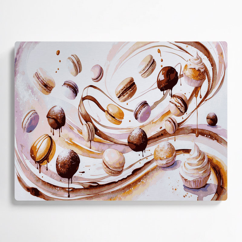 Desserts, desserts modernes et tendance en métal blanc, H 11 po x l 14 po