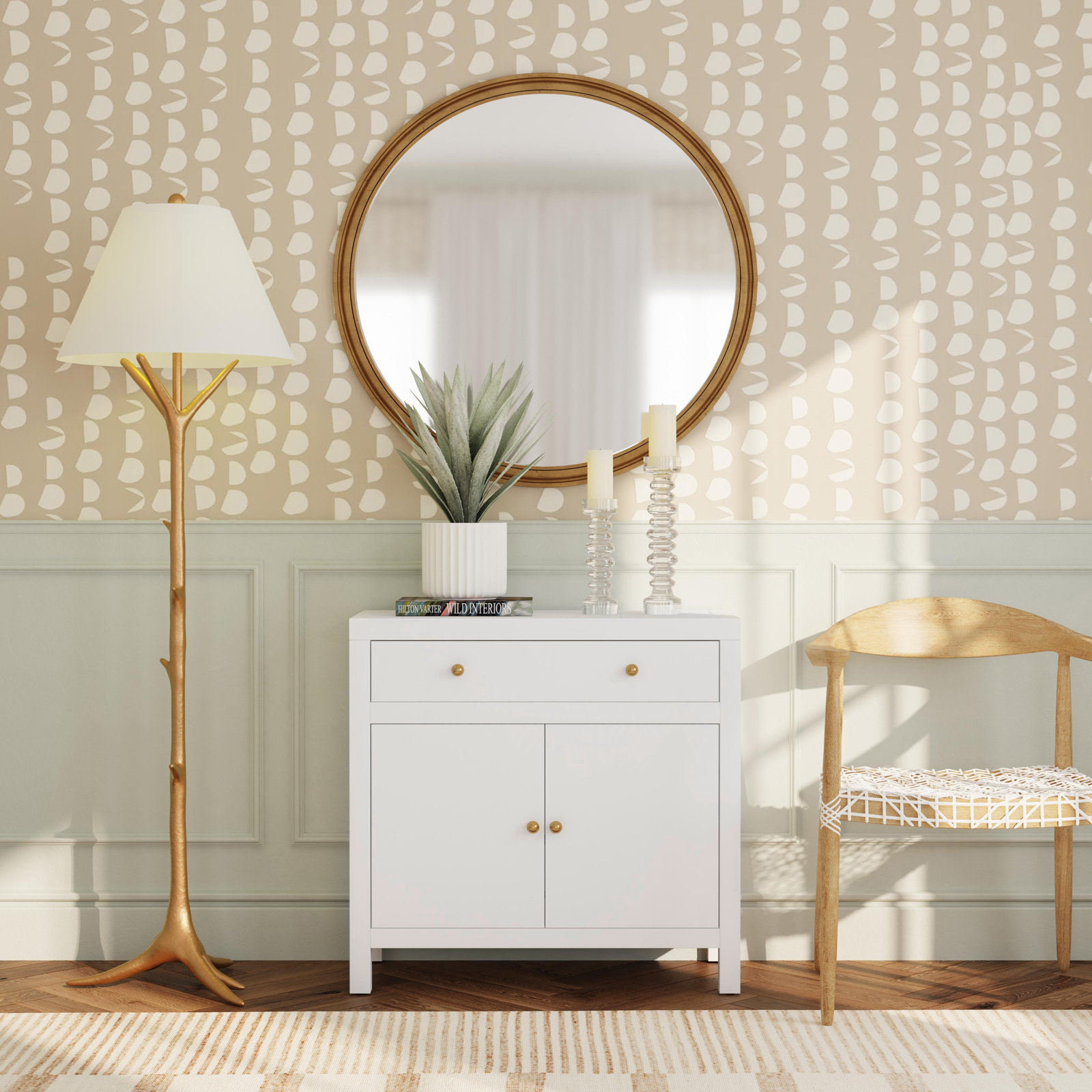 Celine Accent Cabinet, Smooth White