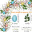 6 FT Long Artificial Easter Egg And Mixed Berry Garland Hanging Rustic Spring Garland Pastel Easter Garland Vine String For Easter Springtime Seasonal Decoration Wreath Making