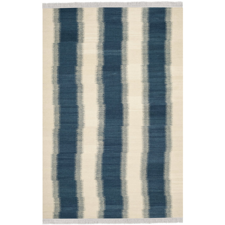 Fitzpatrick Hand Woven Wool Striped Rug