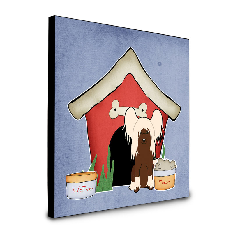 Panneau mural d’art collection dog house Scarvinia, Chinois à crète crème
