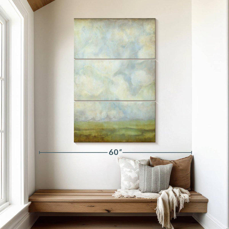 Avery Aged Abstract Landscape I, 50" H x 32" W