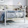 Anterrio Metal Open-Frame Bed with Butterfly Pattern Design Headboard and Footboard