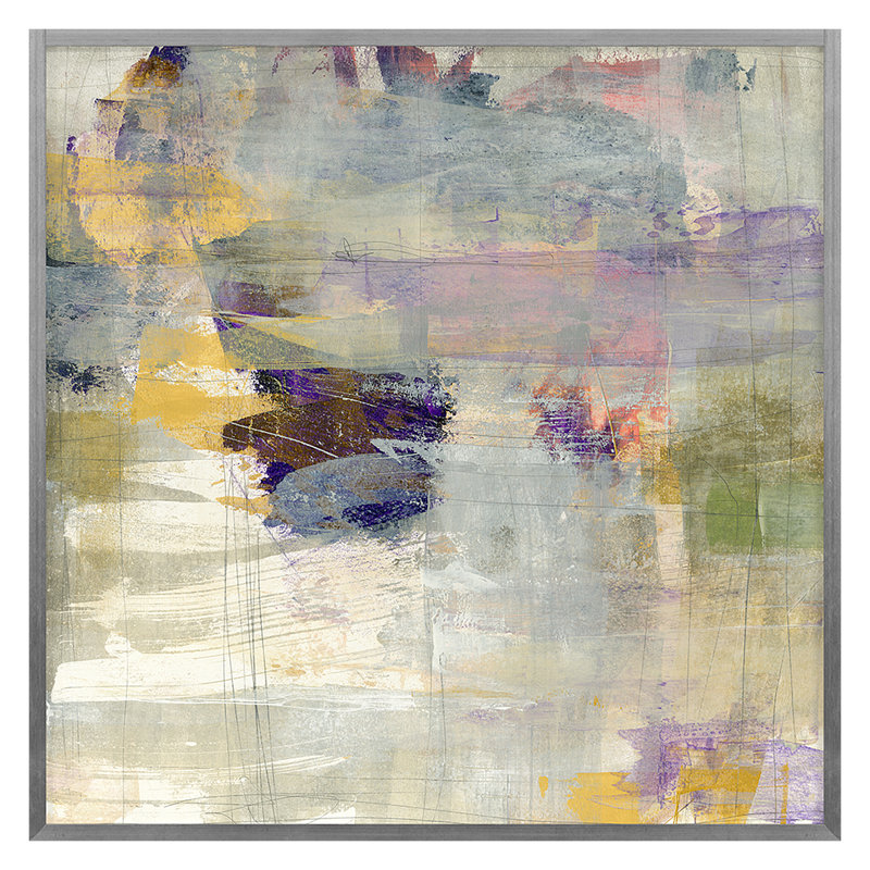 Layered Motion 2 Print by Harris, Maeve, Silver Framed, 36" H x 36" W