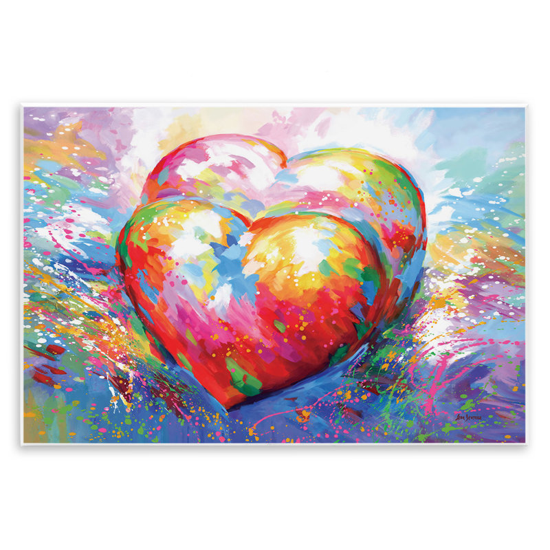 "Forever In My Heart Abstraction" par Leon Devenice, H 10 po x l 15 po