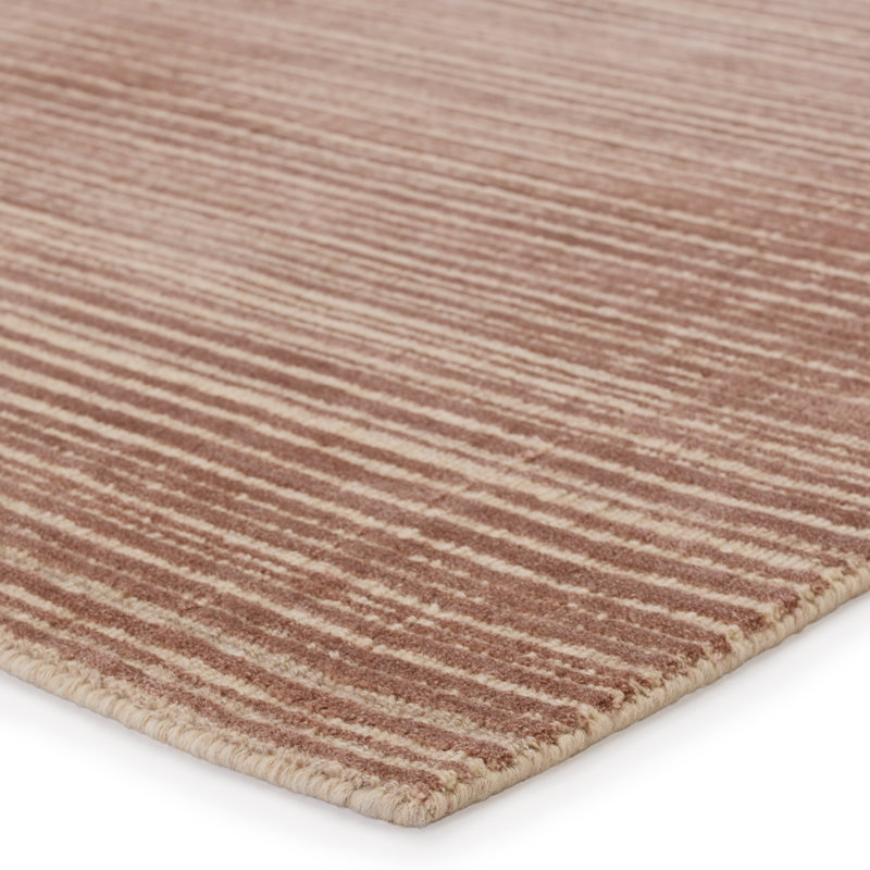Tapis brun clair / beige fait à la main Elma, Rectangle de 10 pi x 14 pi
