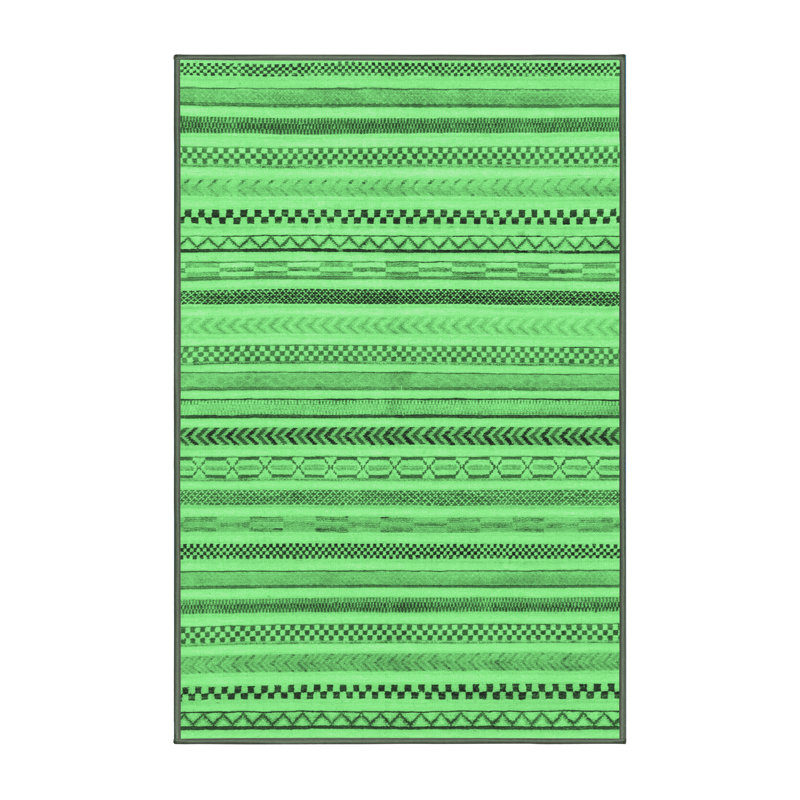 Kerlyn Washable Geometric Indoor Rug, Rectangle 2' x 4'