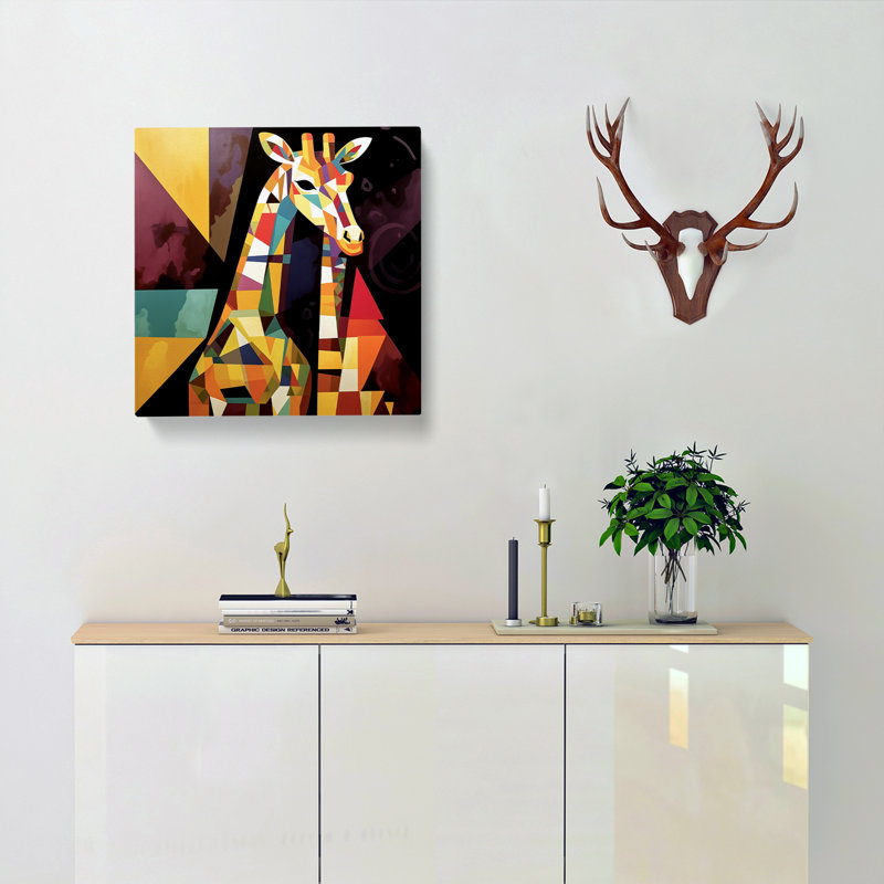 Giraffe Constructivism No.1 - Print, 50cm H x 50cm W x 3cm D