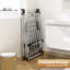 Séchoir à vêtements avec grand cintre, séchoir à linge pliable à 3 niveaux avec porte-chaussures, barre transversale et support à linge vertical avec ailes réglables argent-1275412249