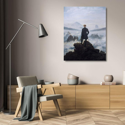 Art sur toile tendu avec châssis, "Wanderer Above the Sea of Fog" (97_467459) 467459